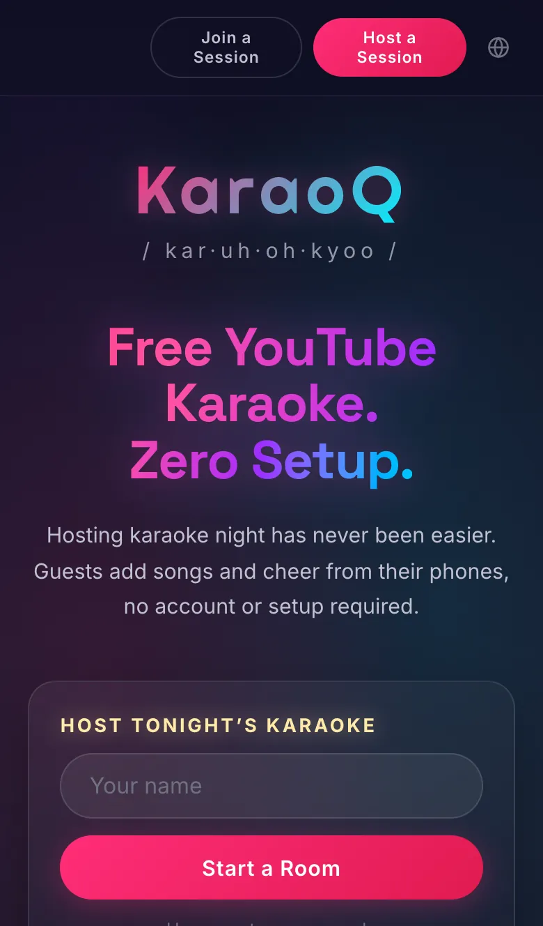 KaraoQ on a phone